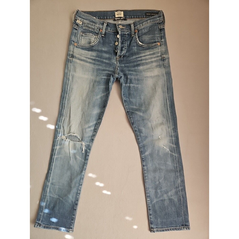 Citizens of Humanity Emerson Slim Boyfriend Jeans Blue Size 28